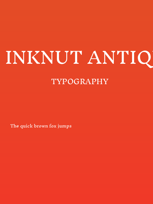 Inknut Antiqua Regular Poster