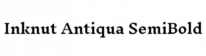 Inknut Antiqua SemiBold  Frei Schriftart Herunterladen