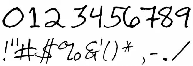 Inkpen Scribble Font OTHER CHARS
