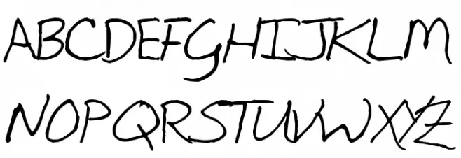 Inkpen Scribble Schriftart Groß