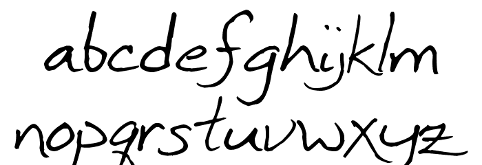Inkpen Scribble Font LOWERCASE