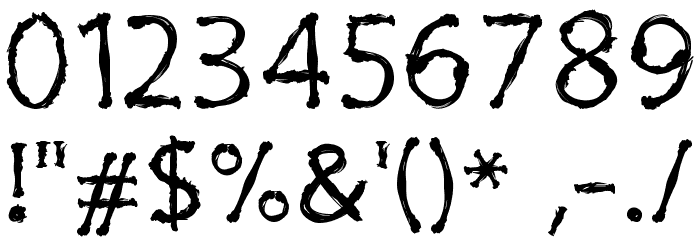 Inky Cre Font OTHER CHARS