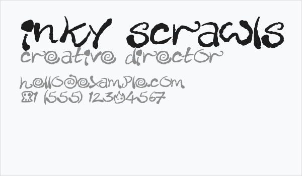 Inky Scrawls Business Card