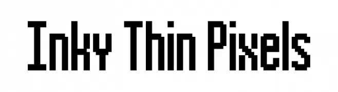 Inky Thin Pixels  免费字体下载