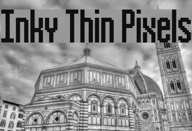 Inky Thin Pixels Font examples