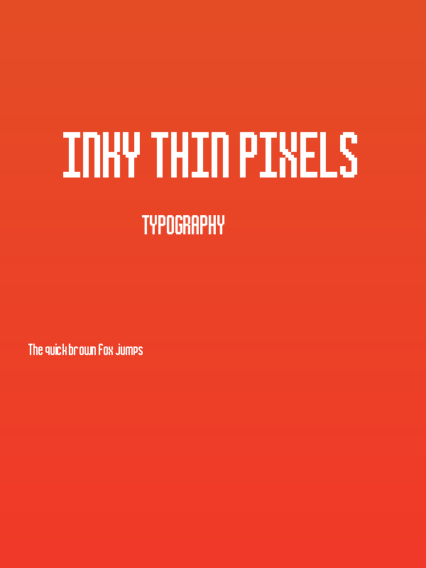 Inky Thin Pixels Poster