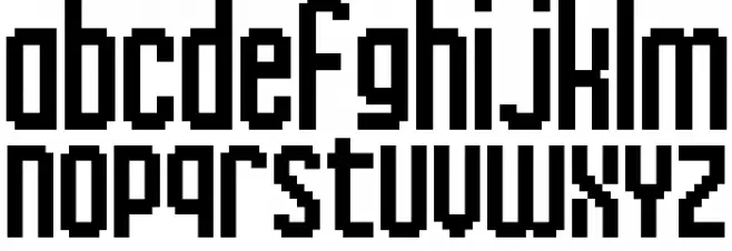 Inky Thin Pixels Caratteri MINUSCOLO