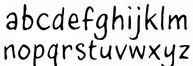 InkyDoo_Regular_TRIAL Schriftart Kleinbuchstaben