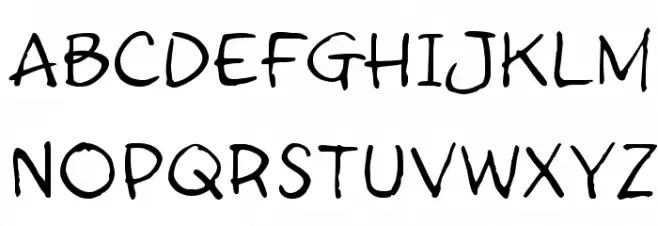 InkyDoo_Regular_TRIAL Шрифта ВЕРХНИЙ