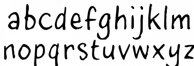 InkyDoo_Regular_TRIAL Schriftart Kleinbuchstaben
