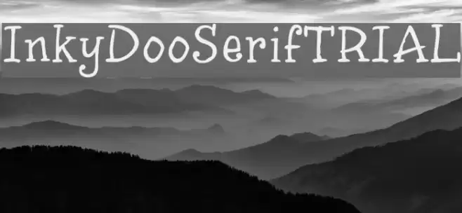InkyDoo_Serif_TRIAL Font examples