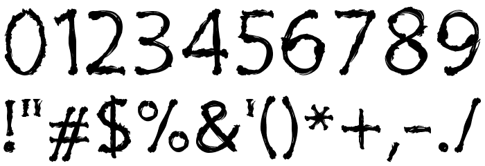 Inky_Cre Font OTHER CHARS