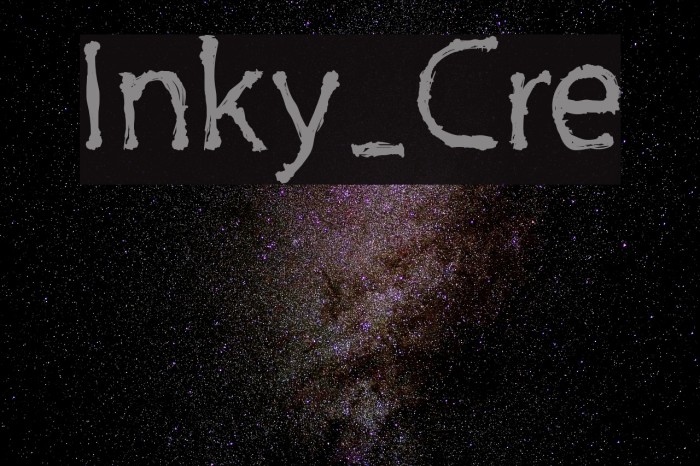Inky_Cre Font examples