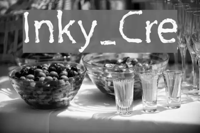 Inky_Cre Font examples