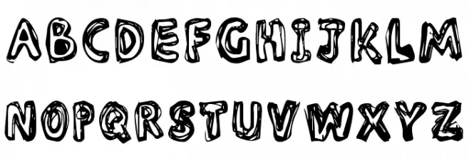 Inlines Rough 字体 大写
