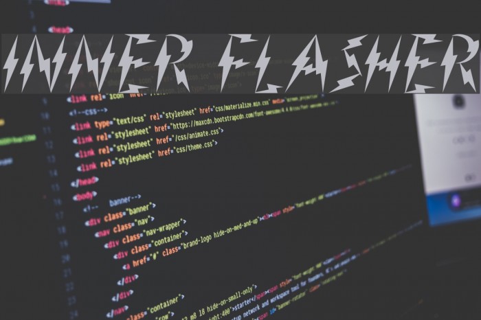 Inner Flasher Font examples