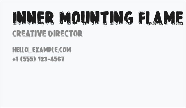 Inner Mounting Flame Business Card