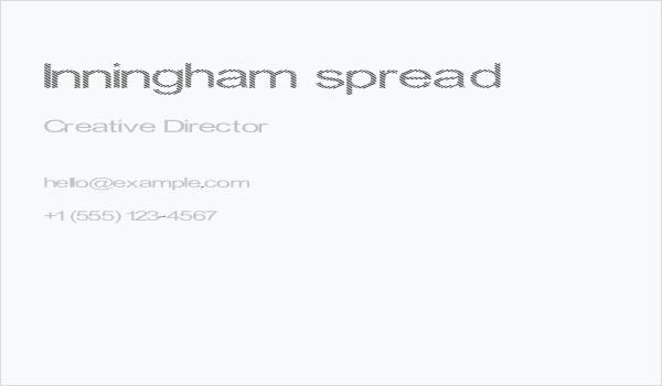 Inningham spread Business Card