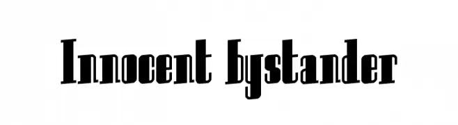 Innocent bystander  フリーフォントのダウンロード