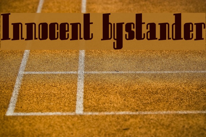 Innocent bystander Font examples