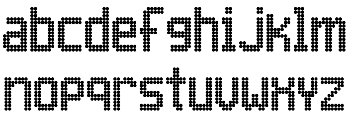 Inova 13x7 Regular Font LOWERCASE