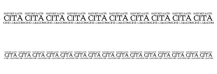 InportanteCita Font OTHER CHARS