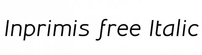 Inprimis free Italic  Скачать бесплатные шрифты