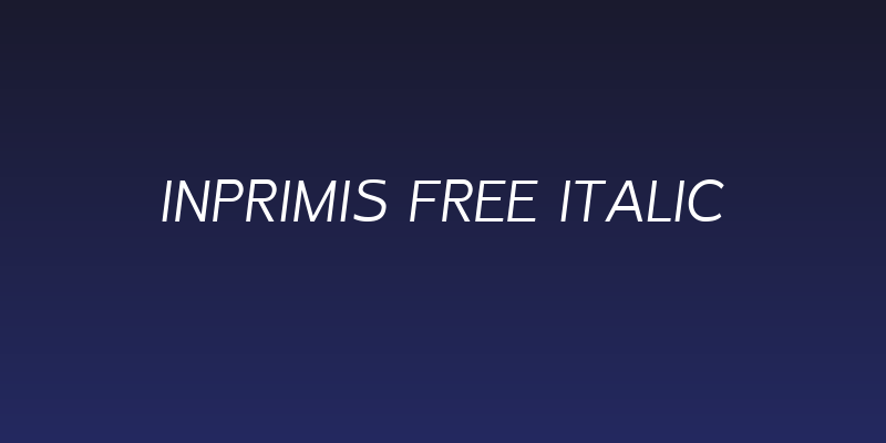 Inprimis free Italic Social Header