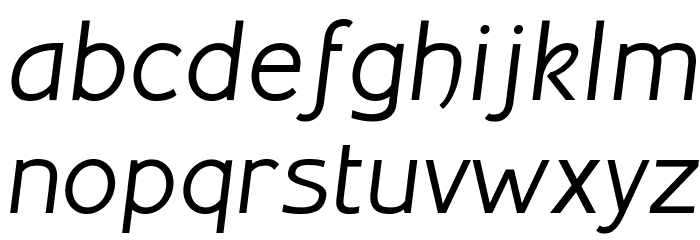 Inprimis free Italic Font LOWERCASE