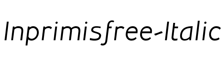 Inprimisfree-Italic  नि: शुल्क फ़ॉन्ट्स डाउनलोड