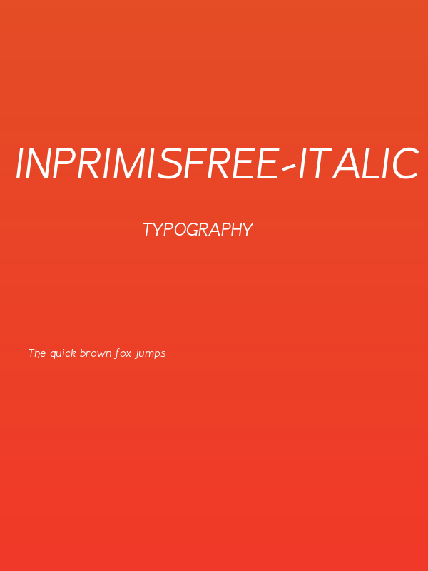 Inprimisfree-Italic Poster