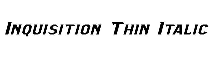 Inquisition Thin Italic Font