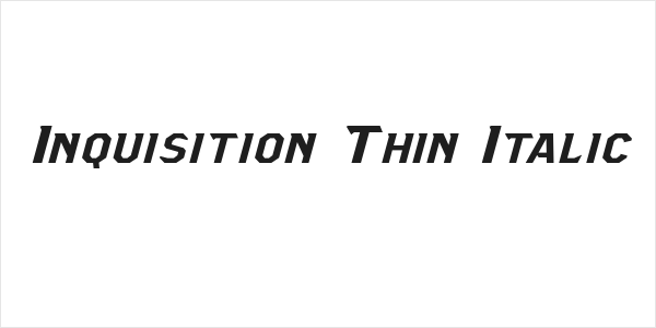 Inquisition Thin Italic Logo