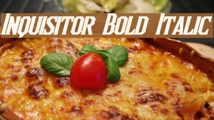 Inquisitor Bold Italic Font examples