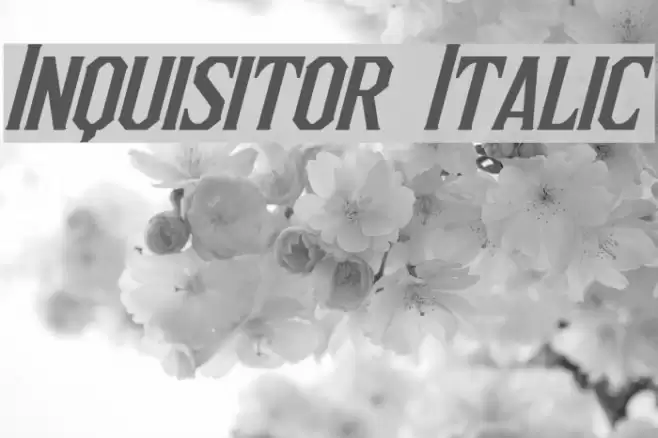 Inquisitor Italic フォント examples