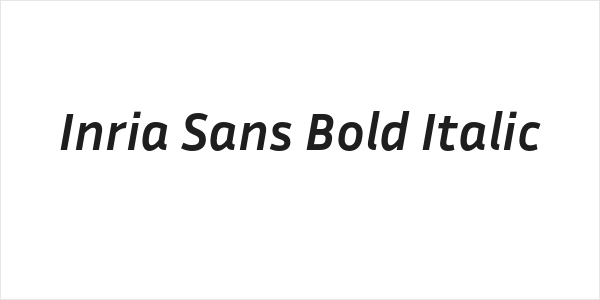 Inria Sans Bold Italic Logo