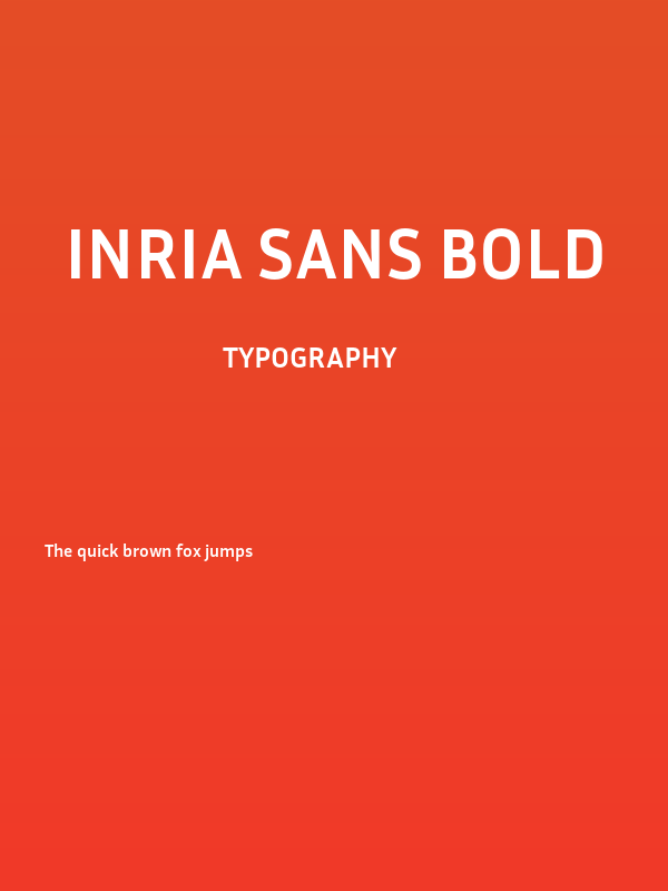 Inria Sans Bold Poster