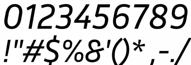 Inria Sans Italic Font OTHER CHARS