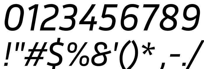 Inria Sans Italic Font OTHER CHARS