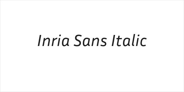Inria Sans Italic Logo
