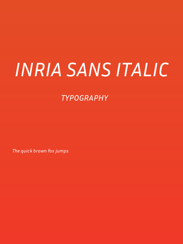 Inria Sans Italic Poster