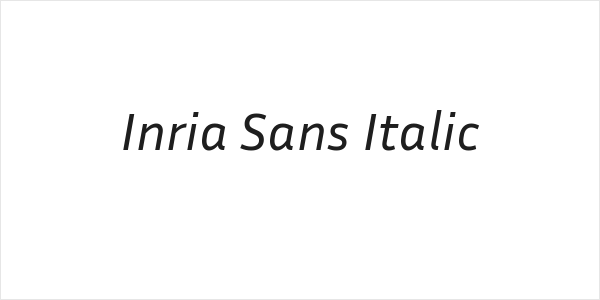 Inria Sans Italic Logo