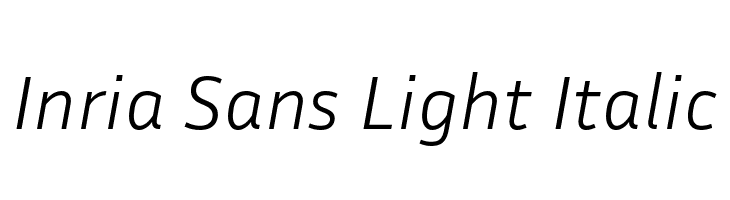 Inria Sans Light Italic Font