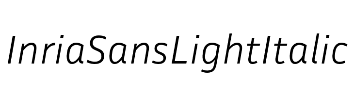 Inria Sans Light Italic  Descarca Fonturi Gratis