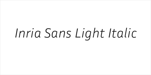 Inria Sans Light Italic Logo