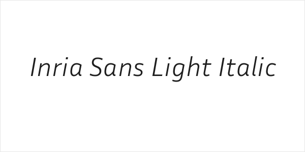 Inria Sans Light Italic Logo