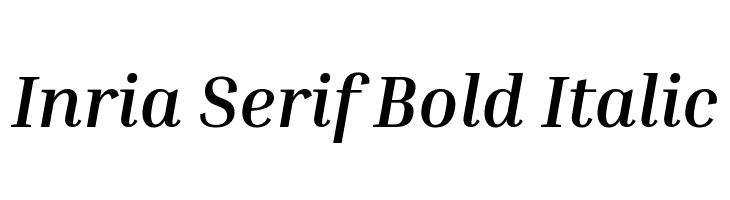 Inria Serif Bold Italic Font