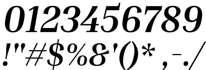 Inria Serif Bold Italic Font OTHER CHARS