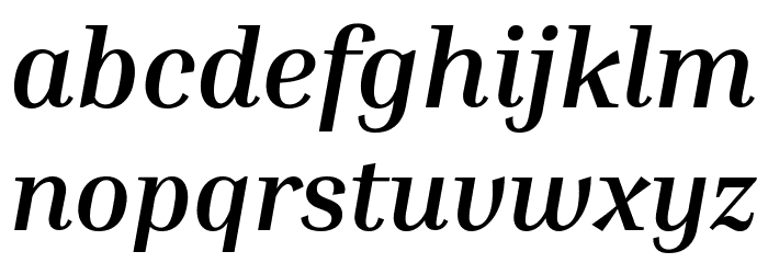 Inria Serif Bold Italic Font LOWERCASE