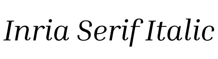 Inria Serif Italic Font